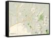 Political Map of Huntsville, AL-null-Framed Stretched Canvas