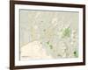 Political Map of Huntsville, AL-null-Framed Art Print