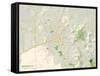 Political Map of Huntsville, AL-null-Framed Stretched Canvas