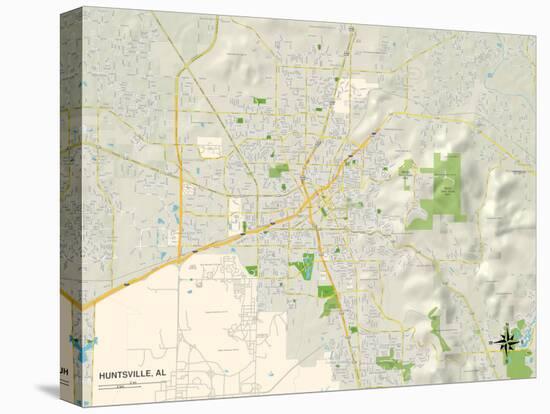Political Map of Huntsville, AL-null-Stretched Canvas