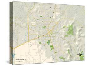 Political Map of Huntsville, AL-null-Stretched Canvas