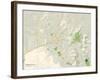 Political Map of Huntsville, AL-null-Framed Art Print