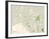 Political Map of Huntsville, AL-null-Framed Art Print