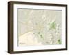 Political Map of Huntsville, AL-null-Framed Art Print