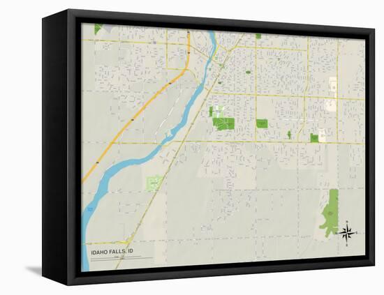 Political Map of Idaho Falls, ID-null-Framed Stretched Canvas