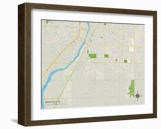 Political Map of Idaho Falls, ID-null-Framed Art Print