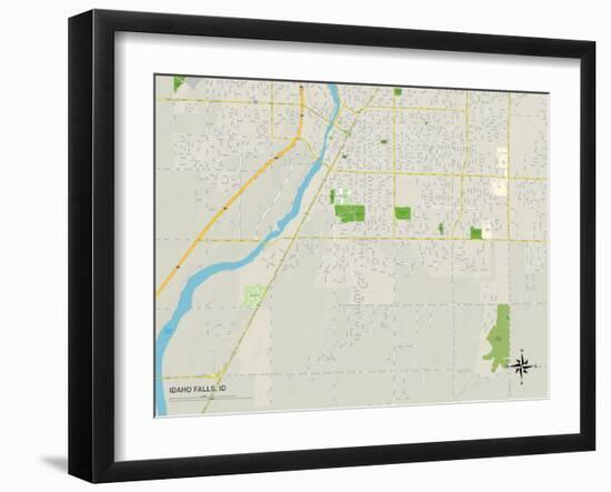 Political Map of Idaho Falls, ID-null-Framed Art Print