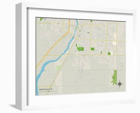 Political Map of Idaho Falls, ID-null-Framed Art Print