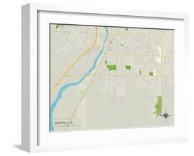 Political Map of Idaho Falls, ID-null-Framed Art Print