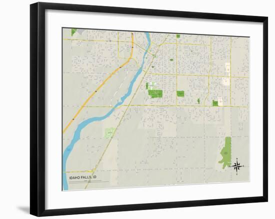 Political Map of Idaho Falls, ID-null-Framed Art Print