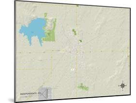 Political Map of Independence, KS-null-Mounted Art Print