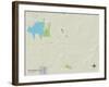 Political Map of Independence, KS-null-Framed Art Print