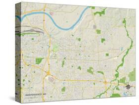 Political Map of Independence, MO-null-Stretched Canvas