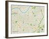 Political Map of Independence, MO-null-Framed Art Print