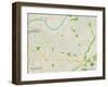 Political Map of Independence, MO-null-Framed Art Print