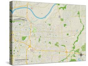 Political Map of Independence, MO-null-Stretched Canvas