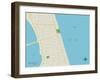 Political Map of Indialantic, FL-null-Framed Art Print