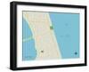 Political Map of Indialantic, FL-null-Framed Art Print