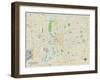 Political Map of Indianapolis, IN-null-Framed Art Print