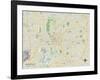 Political Map of Indianapolis, IN-null-Framed Art Print