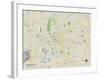 Political Map of Indianapolis, IN-null-Framed Art Print