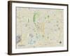 Political Map of Indianapolis, IN-null-Framed Art Print