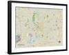 Political Map of Indianapolis, IN-null-Framed Art Print