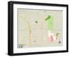 Political Map of Inglewood, CA-null-Framed Art Print