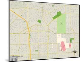 Political Map of Inglewood, CA-null-Mounted Art Print