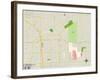 Political Map of Inglewood, CA-null-Framed Art Print