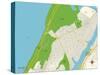 Political Map of Inwood, NY-null-Stretched Canvas