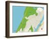 Political Map of Inwood, NY-null-Framed Art Print