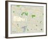 Political Map of Iowa City, IA-null-Framed Art Print