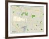 Political Map of Iowa City, IA-null-Framed Art Print