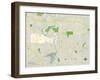 Political Map of Iowa City, IA-null-Framed Art Print