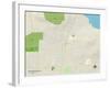 Political Map of Iron Mountain, MI-null-Framed Art Print