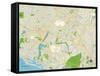 Political Map of Irvine, CA-null-Framed Stretched Canvas