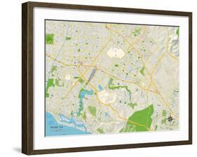 Political Map of Irvine, CA-null-Framed Art Print