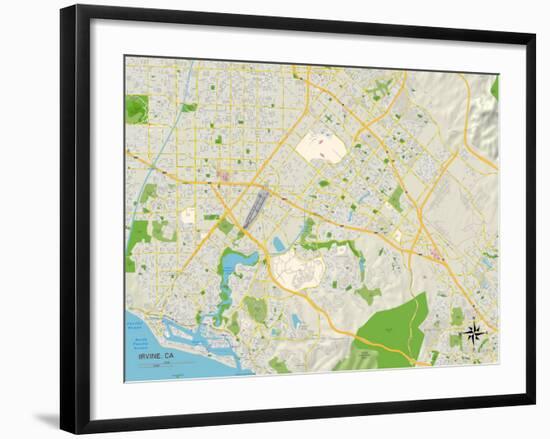 Political Map of Irvine, CA-null-Framed Art Print