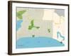 Political Map of Isla Vista, CA-null-Framed Art Print