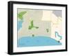 Political Map of Isla Vista, CA-null-Framed Art Print