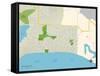 Political Map of Isla Vista, CA-null-Framed Stretched Canvas