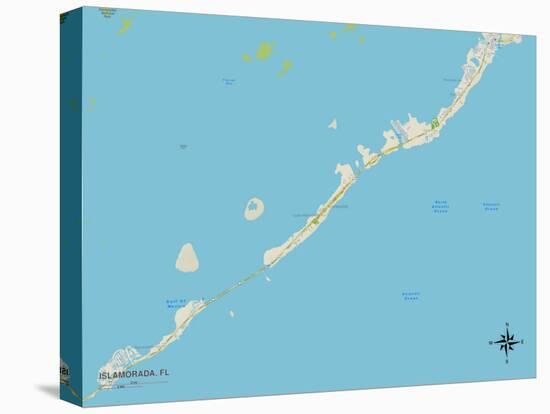 Political Map of Islamorada, FL-null-Stretched Canvas