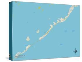 Political Map of Islamorada, FL-null-Stretched Canvas