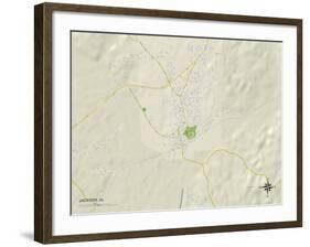 Political Map of Jackson, AL-null-Framed Art Print