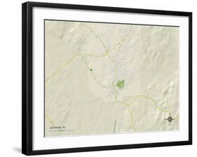 Political Map of Jackson, AL-null-Framed Art Print