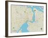 Political Map of Jacksonville, FL-null-Framed Art Print