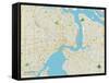 Political Map of Jacksonville, FL-null-Framed Stretched Canvas