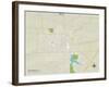 Political Map of Jacksonville, IL-null-Framed Art Print