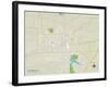 Political Map of Jacksonville, IL-null-Framed Art Print